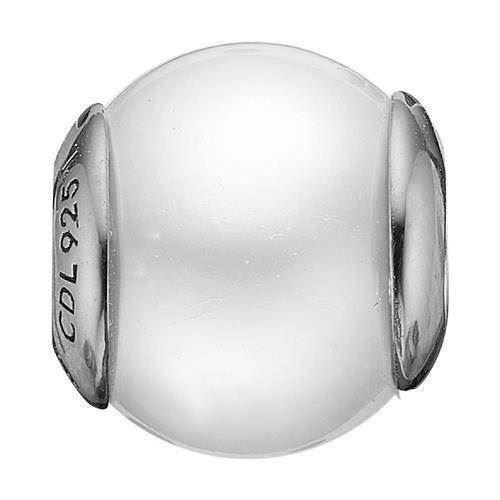 Image of Pearl White Sterling sølv Charms til sølv og guld armbånd smykke fra Christina Collect